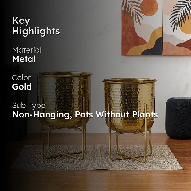 Baela Metal Planter - Set Of Two media 2