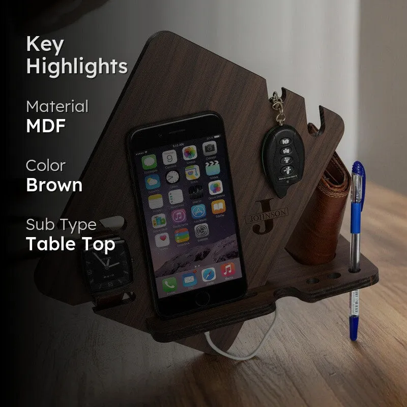 DeskMate MDF Desk Organiser - Brown media 2