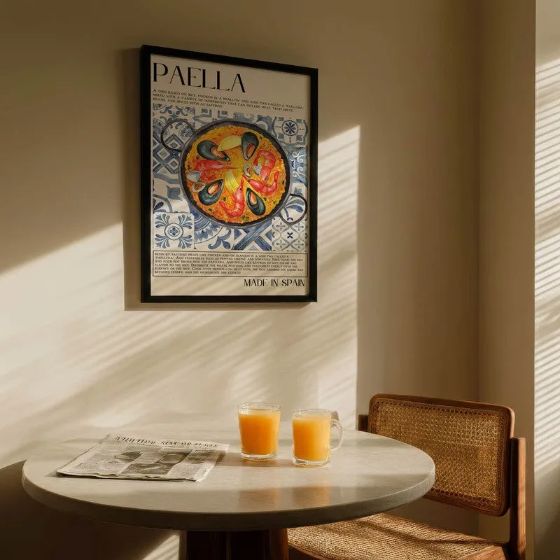 Paella Archival Canvas Wall Art - Black media 5