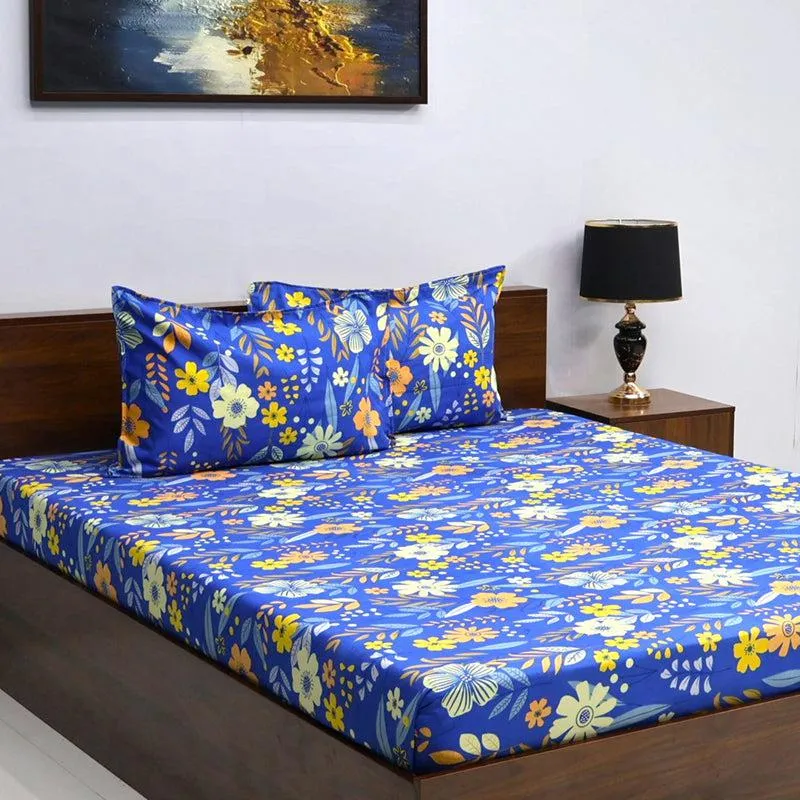 Hiral Floral Microfiber Bedsheet - 110 GSM media 3