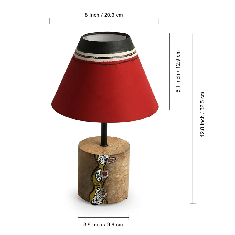 Khepri Handcrafted Mango Wood Table Lamp - Multicolor media 7