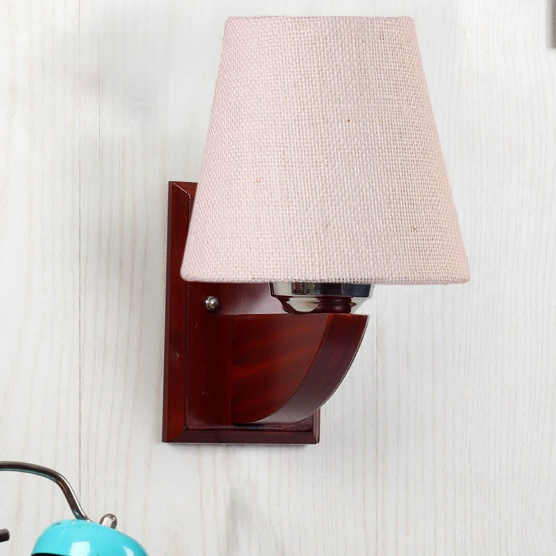 Whimsy Snow Conical Wooden Wall Lamp image 3