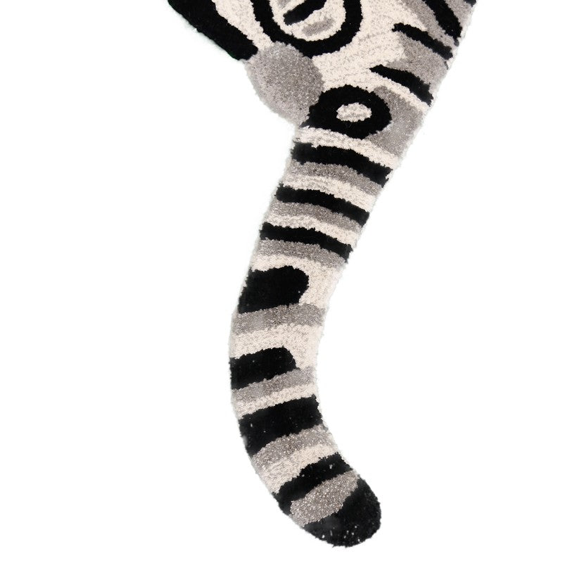 Tiger Cub Cotton Carpet - Black,White media 6