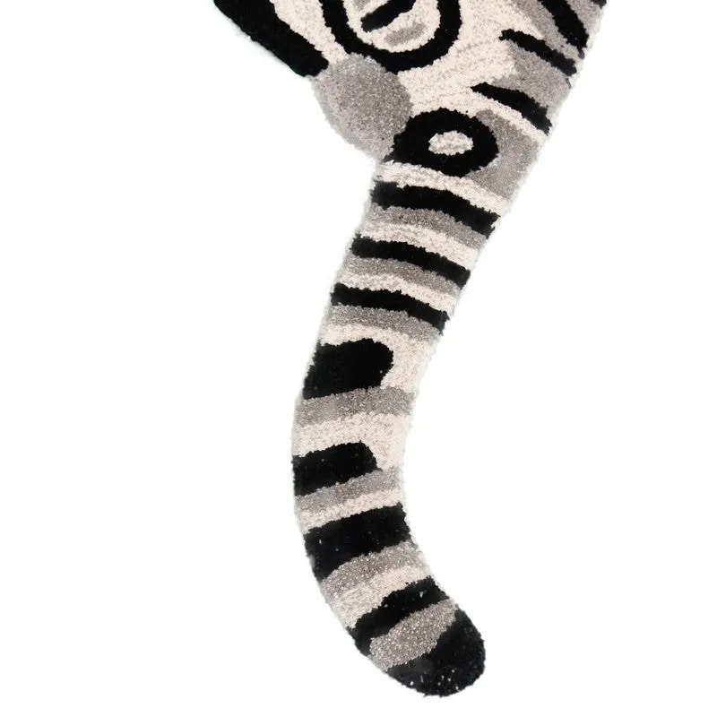 Tiger Cub Cotton Carpet - Black,White media 6