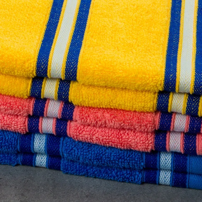 Nautica Dove Dual Down Cotton Hand Towel (Yellow,Lilac & Blue) - Set Of Six media 5