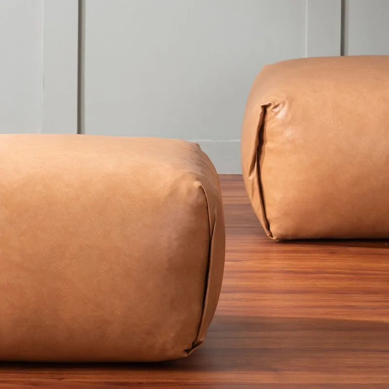 Simple Geometry Pouffe - Brown media 5