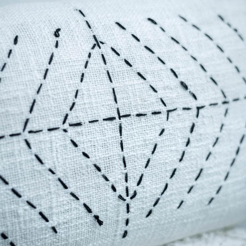 White Bordado Cushion Cover media 3