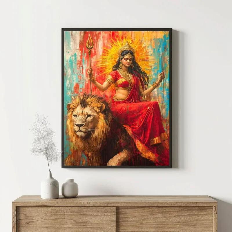 Vanagopala Spiritual Archival Paper Wall Painting With Frame - Black media 1