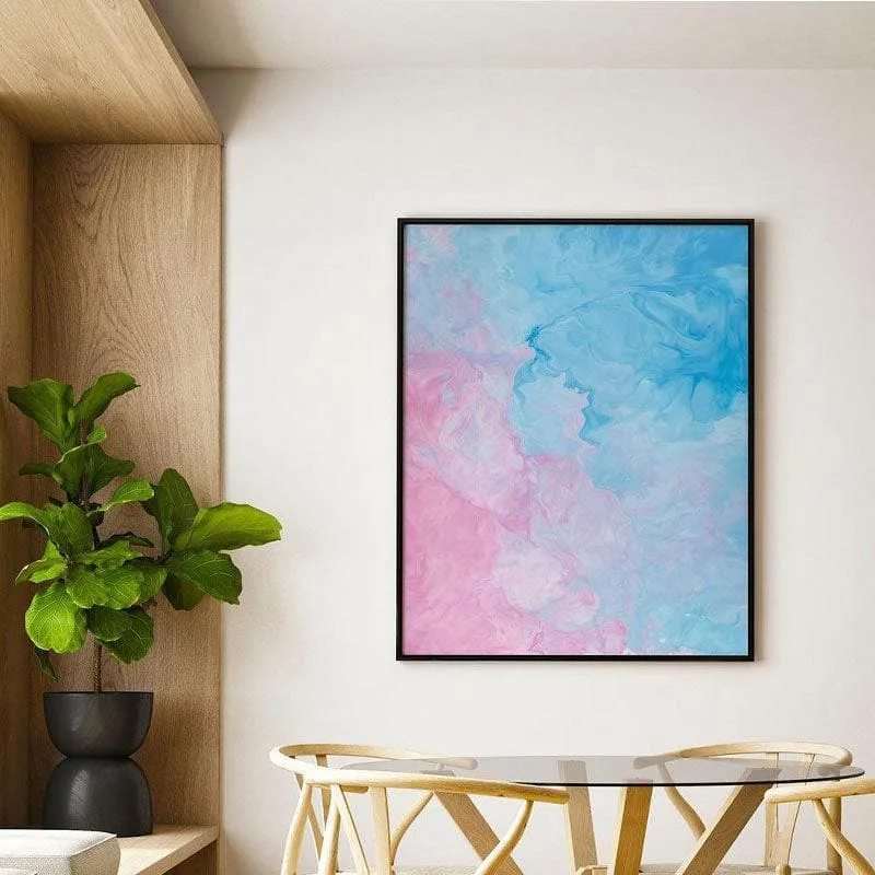 Ocean Of Colors Canvas Wall Painting - Black Frame media 1
