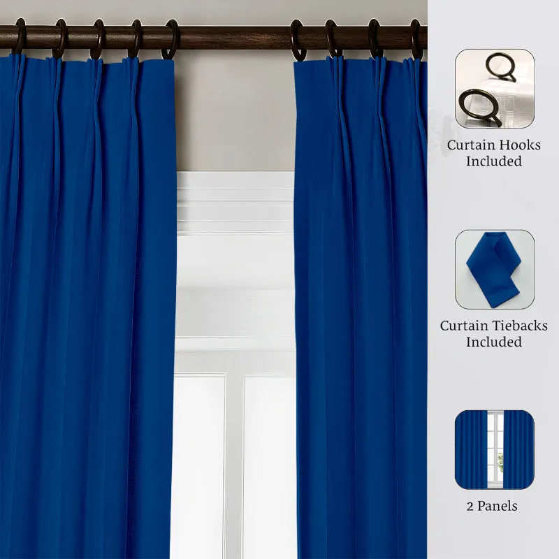 Esme Tab Top Short Width Curtain - Royal Blue media 3