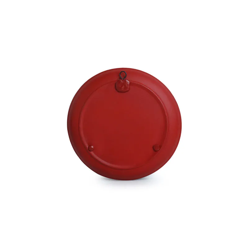 Naara Handpainted Wall Plate (Red) - Set Of Two media 5