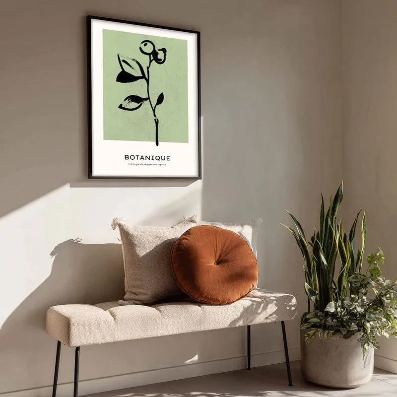 Floral Silhouette Canvas Wall Painting With Black Frame media 4