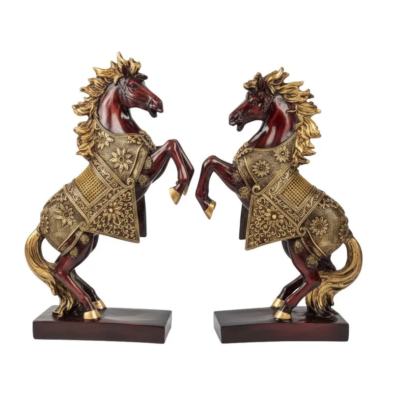 Regal Stallion Resin Showpiece - Set of Two media 4