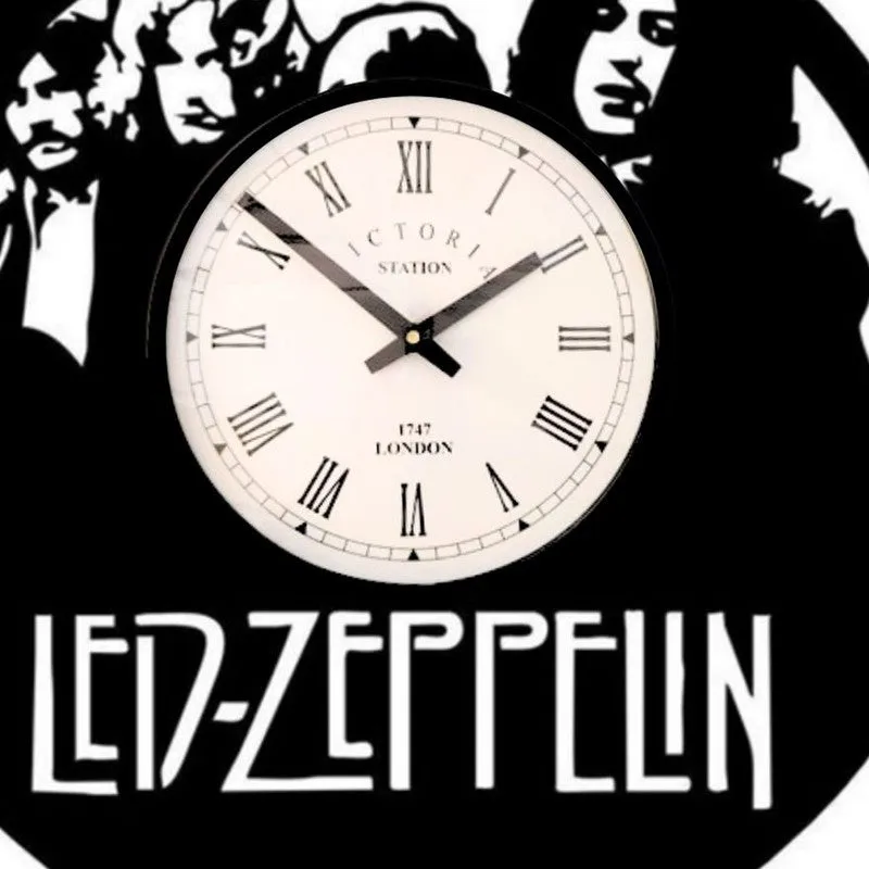 Ledzeppelin Steel Analog Wall Clock - Black media 5