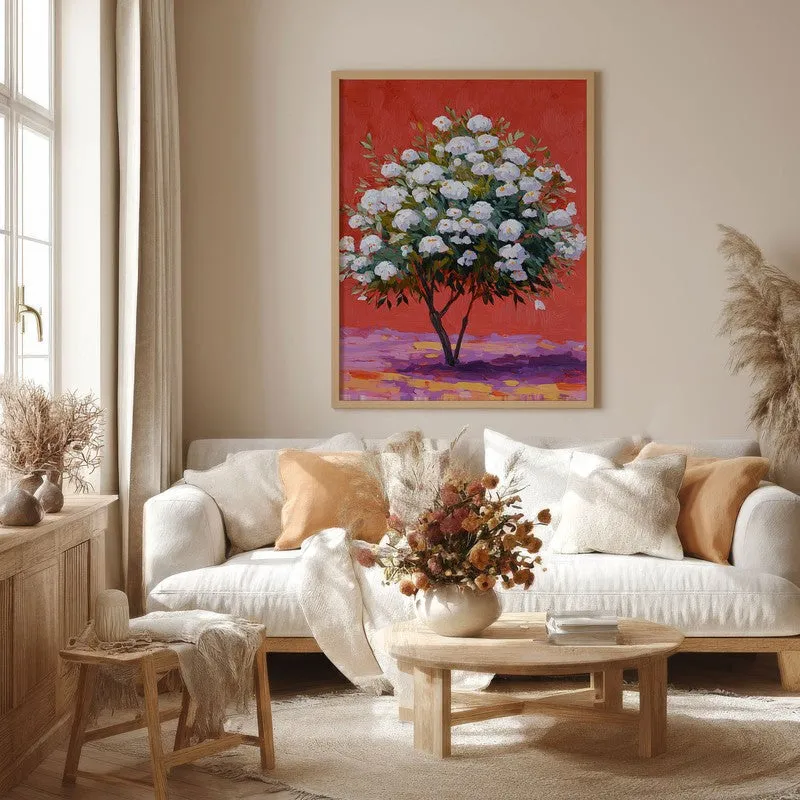 The Silent Orchard Canvas Wall Painting - Brown Frame media 4