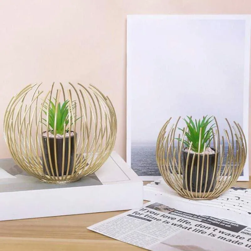 Crown Wrap Planter With Faux Plant - Set Of Two media 3