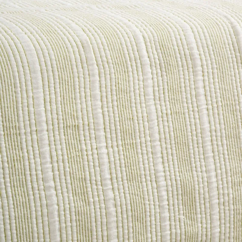 Stripe Grace Cotton Bedcover (White) (280 Gsm) - Three Piece Set media 4