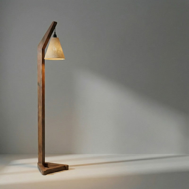 ClassicAura Wooden Floor Lamp - Brown media 7