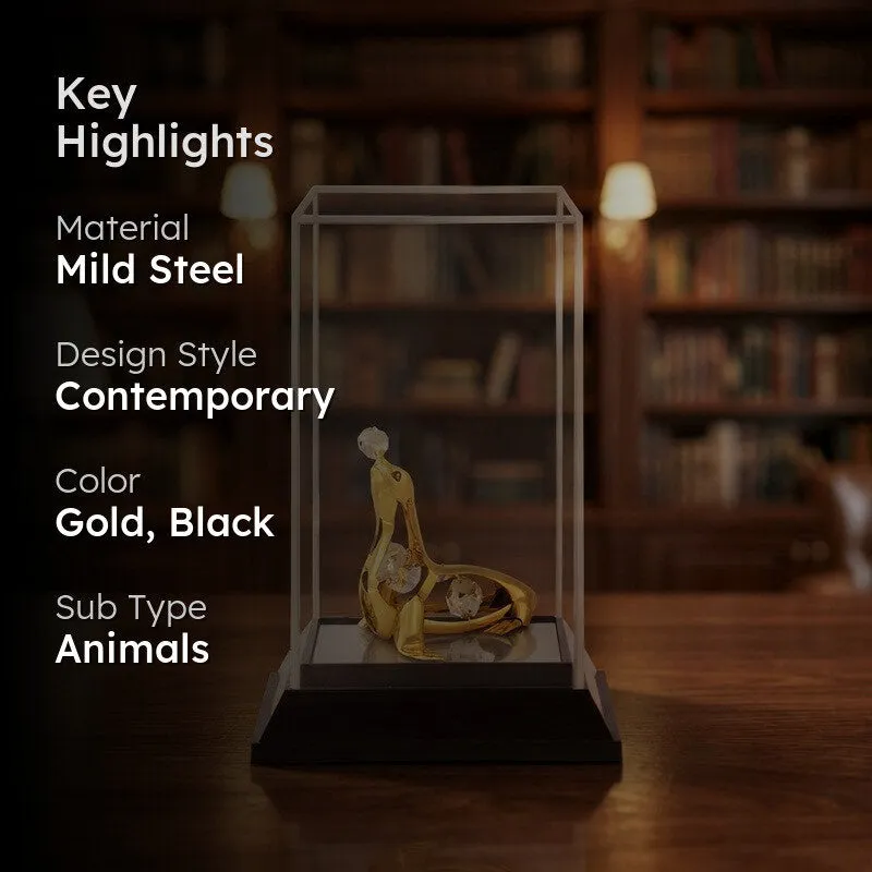 Golden Seal 24K Gold Plated Mild Steel Showpiece media 2