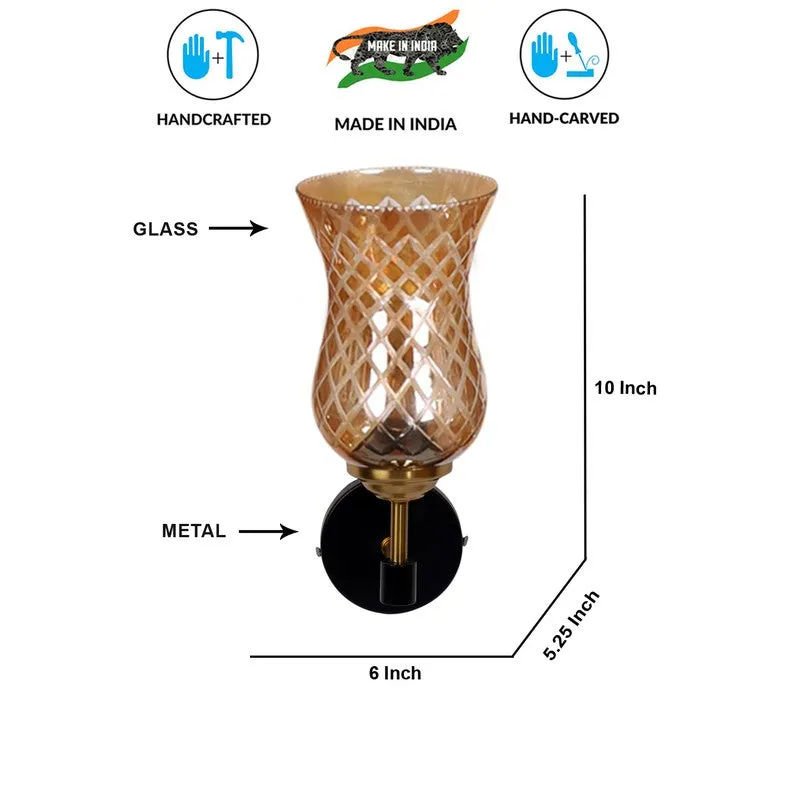 Golden Shine Decorative Glass Wall Lamp media 9