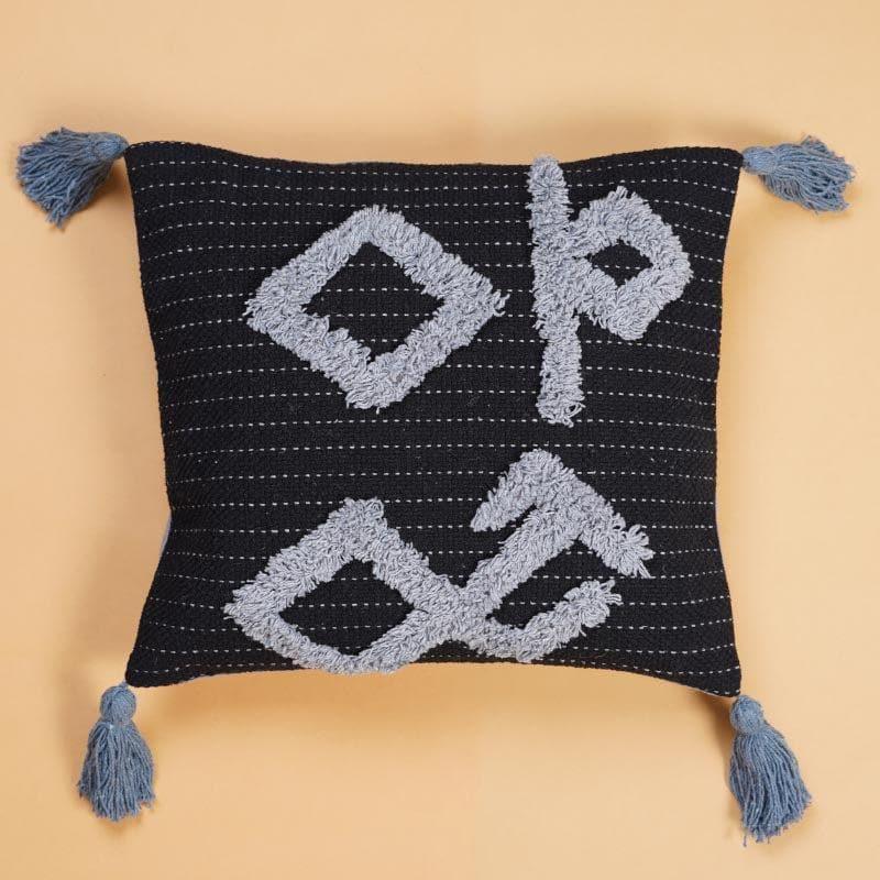 Diamond Tales Tufted Cotton Cushion Cover media 3