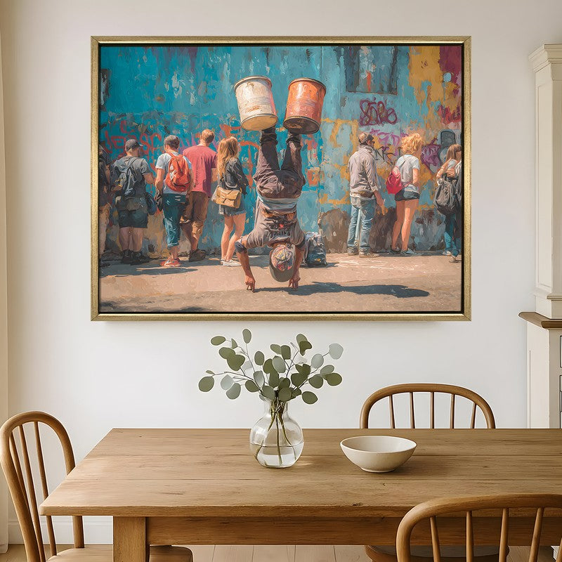 Street Motion Canvas Wall Painting With Frame