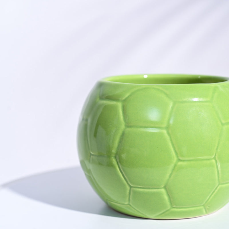 Ugaoo Football Light Green Ceramic Pot media 4