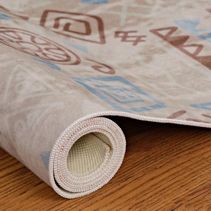 Silmarillion Abstract Polyester Anti-Skid Carpet - Beige media 4