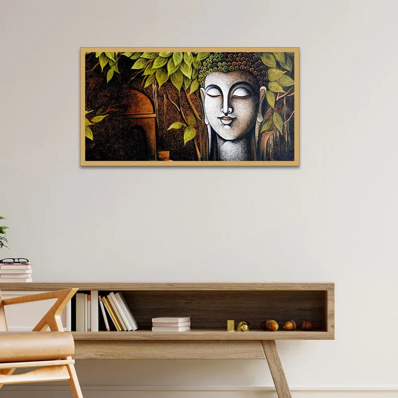 Buddha And Bodhi Tree Wall Painting media 3