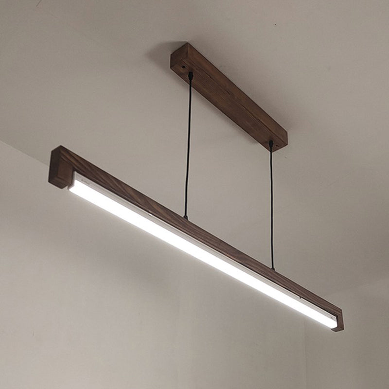 Grazia Linear LED Wooden Ceiling Lamp - Brown media 4