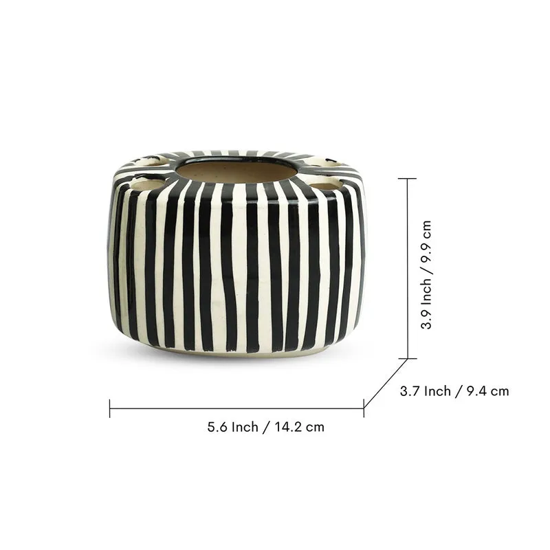 Zebra Stripia Handpainted Bathroom Set - Two Piece Set media 6