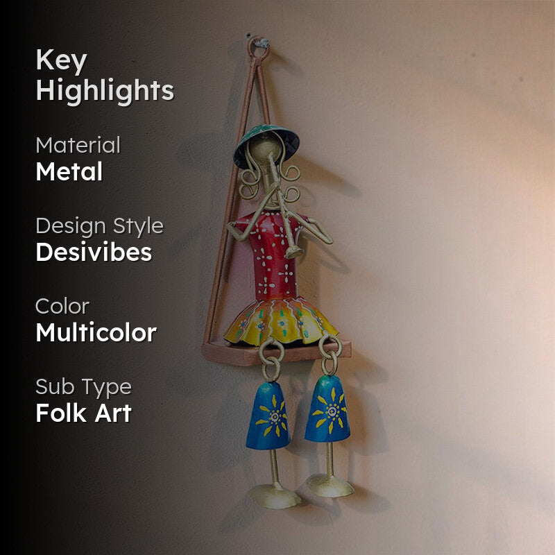 Musician Doll Puppet Metal Wall Accent media 2