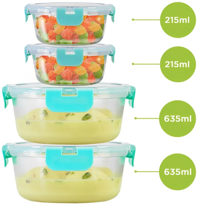 Pakroa Leak Proof Glass Lunch Box - Set Of Four media 10