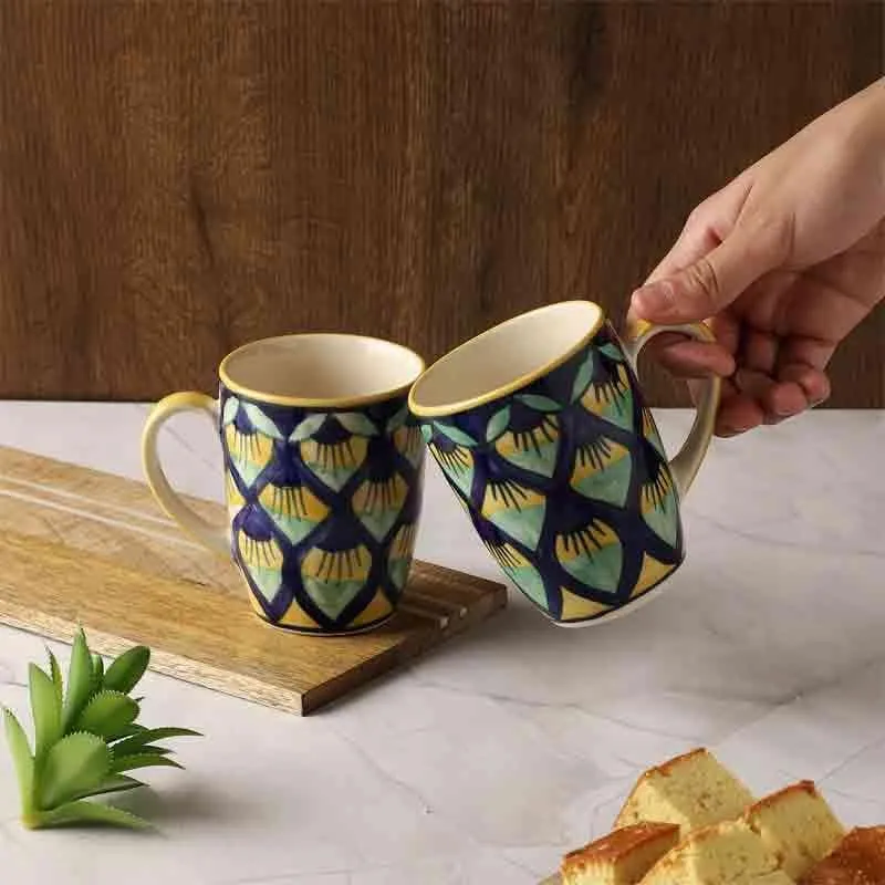 Colorful Ceramic Coffee Mug (270 mL Each) - Set of Two media 4