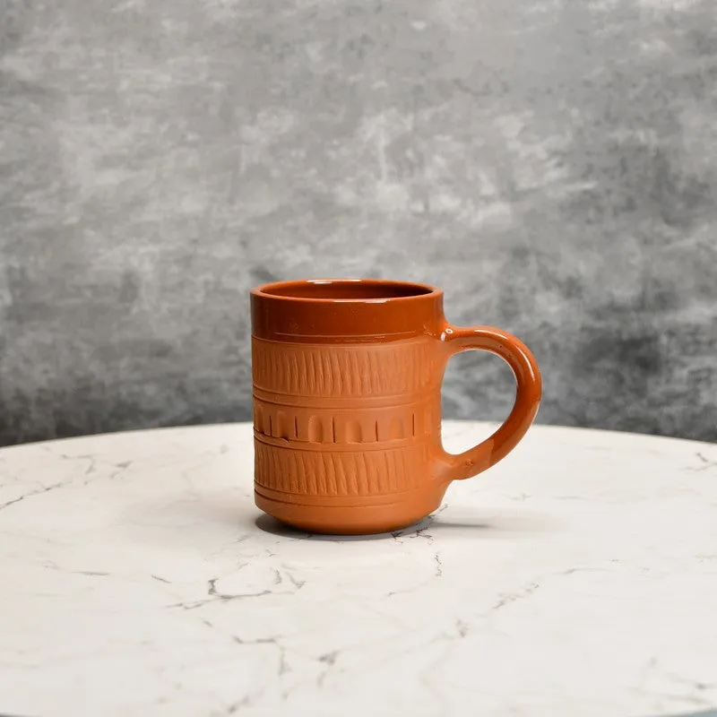 Sediment Terracotta Coffee Mug (440 mL Each) - Set Of Two media 6