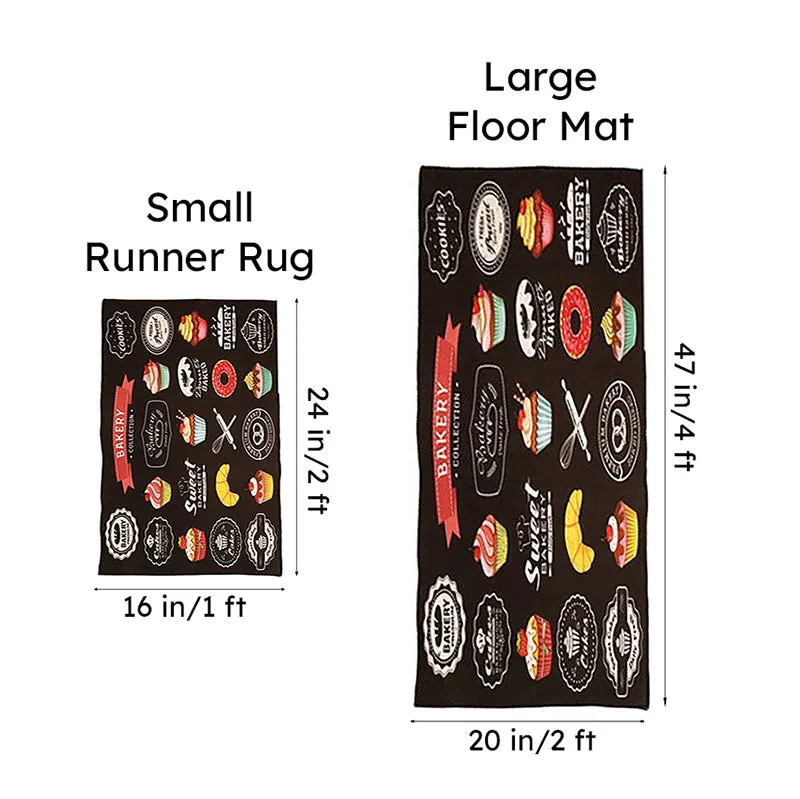Home Bake Kitchen Nylon Runner Rug - Set Of Two media 9