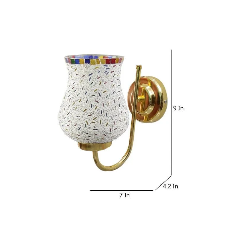 Galora Crista Goblet Glass & Metal Wall Lamp media 5