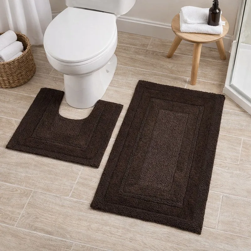 Aqualoom Anti skid Bath Mat (Brown) - Set Of Two media 3