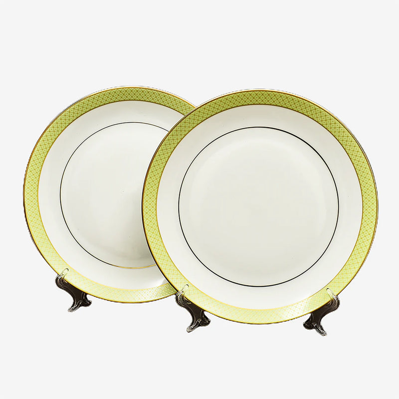 Princely 24k Gold Brushed Porcelain Dinner Set - 21 Piece Set media 9