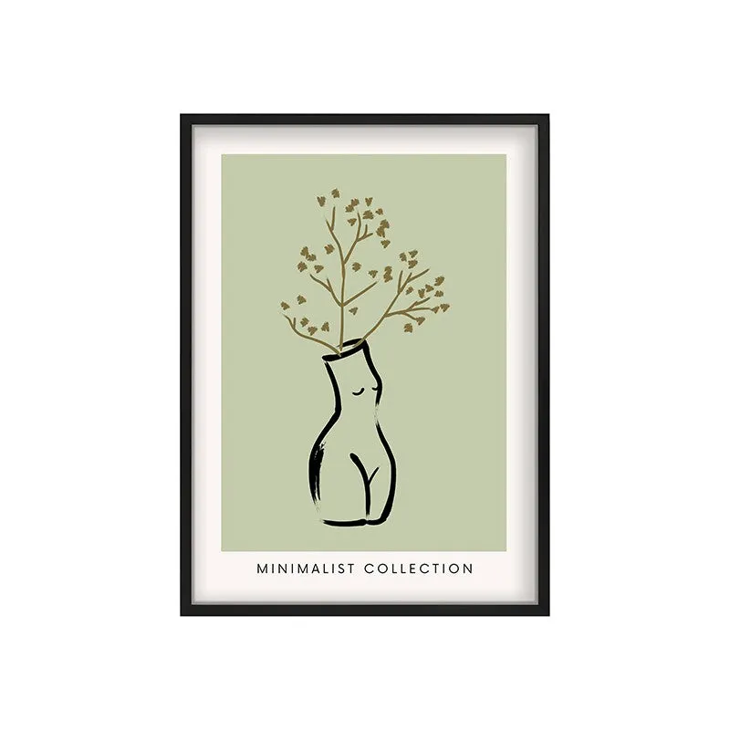 Rooted Grace Canvas Wall Painting With Black Frame media 3