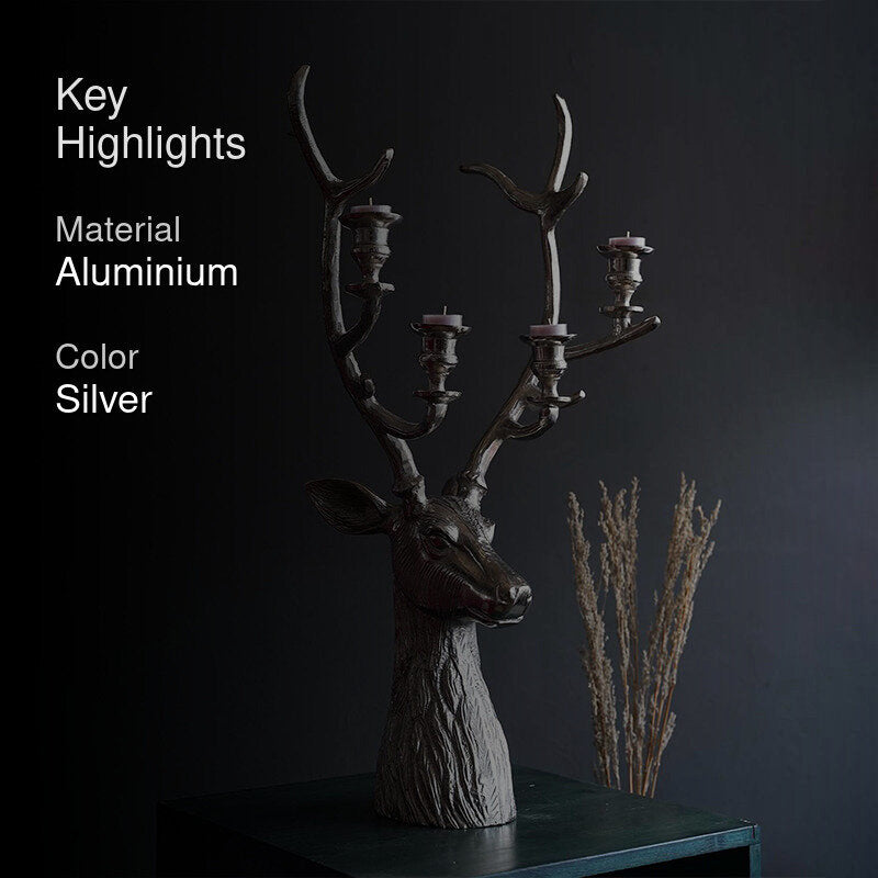 Stag Shine Candle Holder - Silver media 2