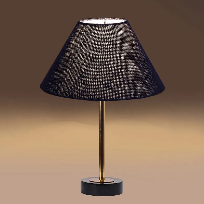 Sienna II Rodin Wooden Table Lamp - Blue,Gold,Black media 6