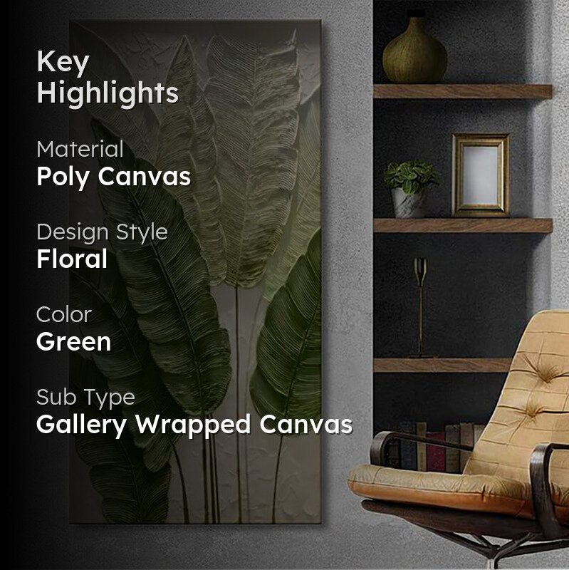 Banana Leaves Poly Canvas Wall Painting media 2