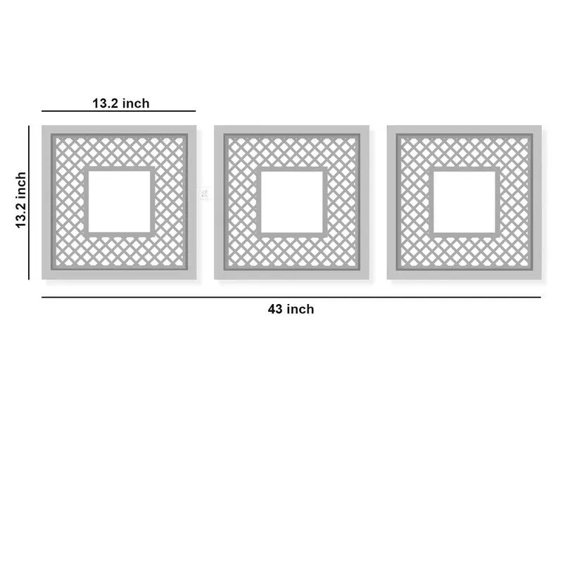 Woodelle Wall Accent With Wooden Frame (Black) - Set Of Three media 5