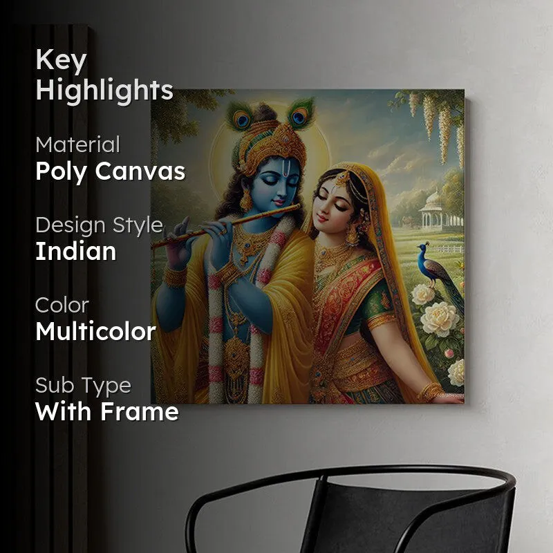 Krishna And Radha Poly Canvas Wall Painting media 2