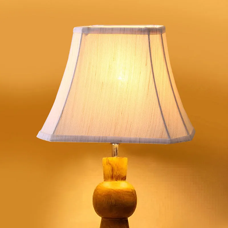 Angler Craft Wooden Table Lamp - White,Brown media 4