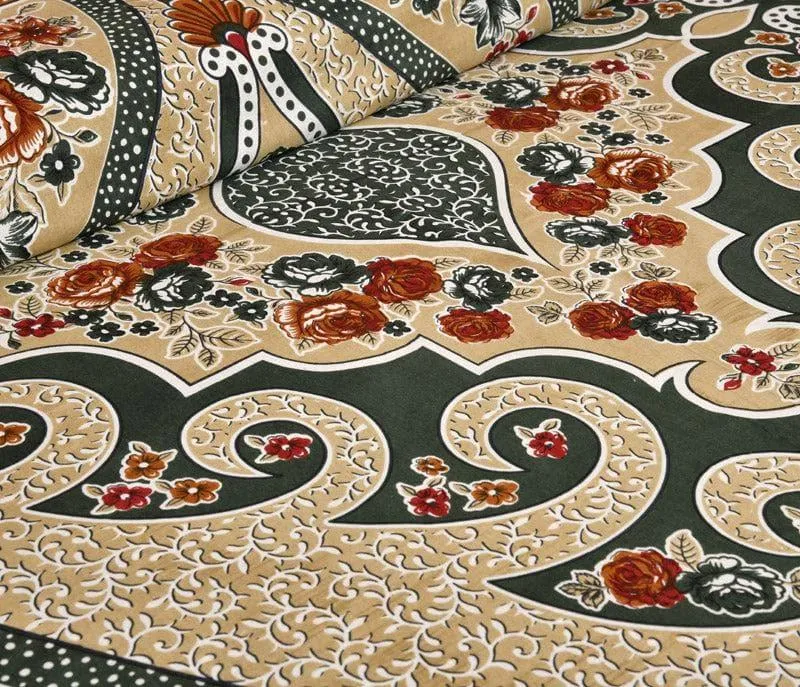 Simayaa Printed Cotton Bedsheet (Red) - 160 TC media 5