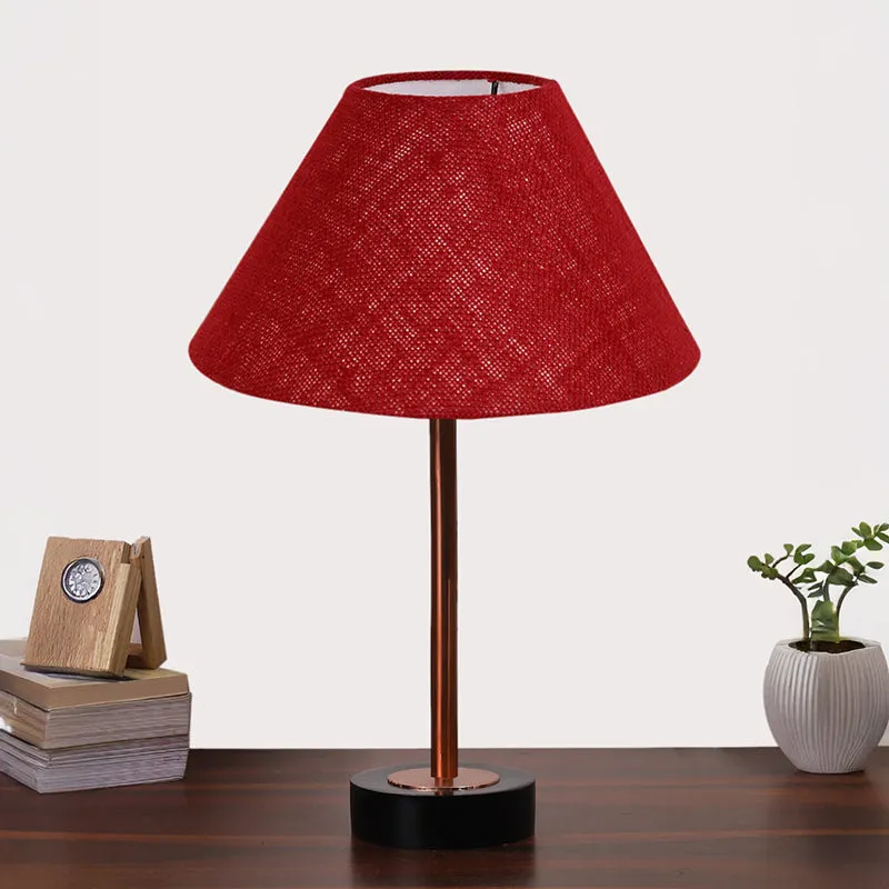 Sienna II Rodin Wooden Table Lamp - Maroon,Copper,Black media 3