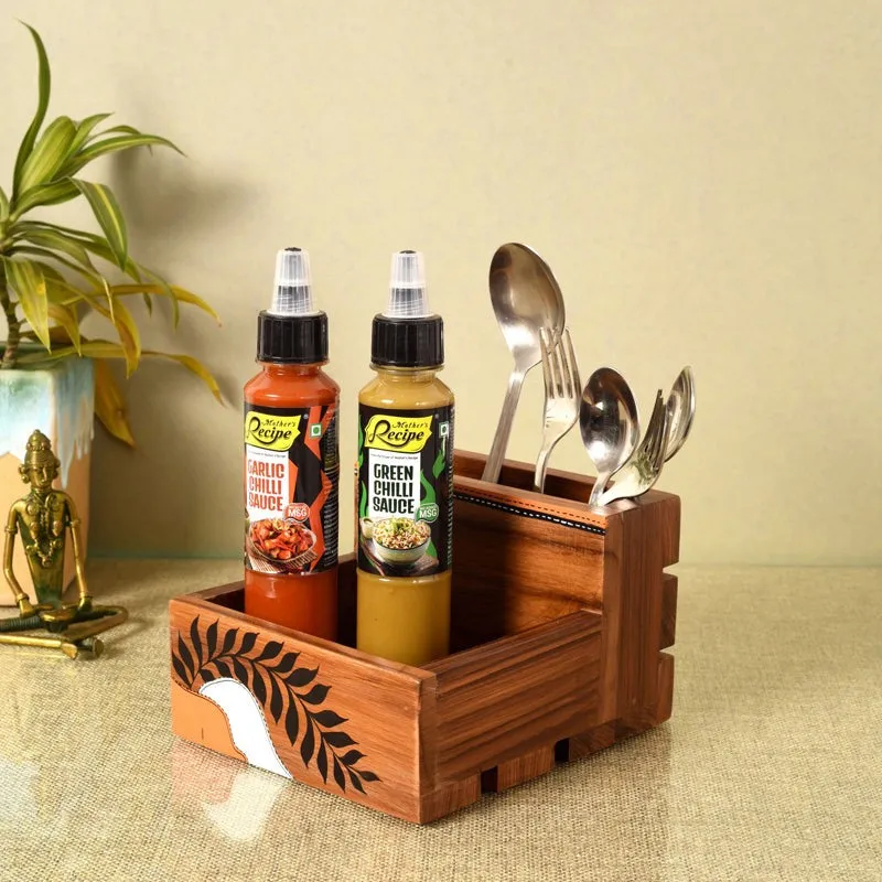 Leafy Lama Cutlery Holder media 1