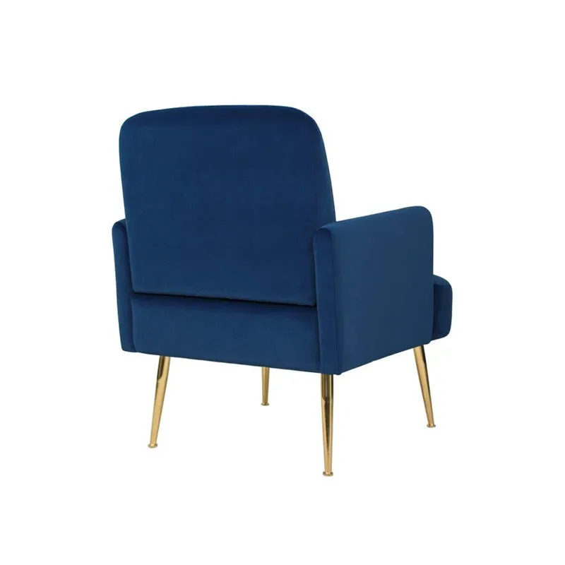 Serenza Neem Wood Accent Chair - Dark Blue media 5